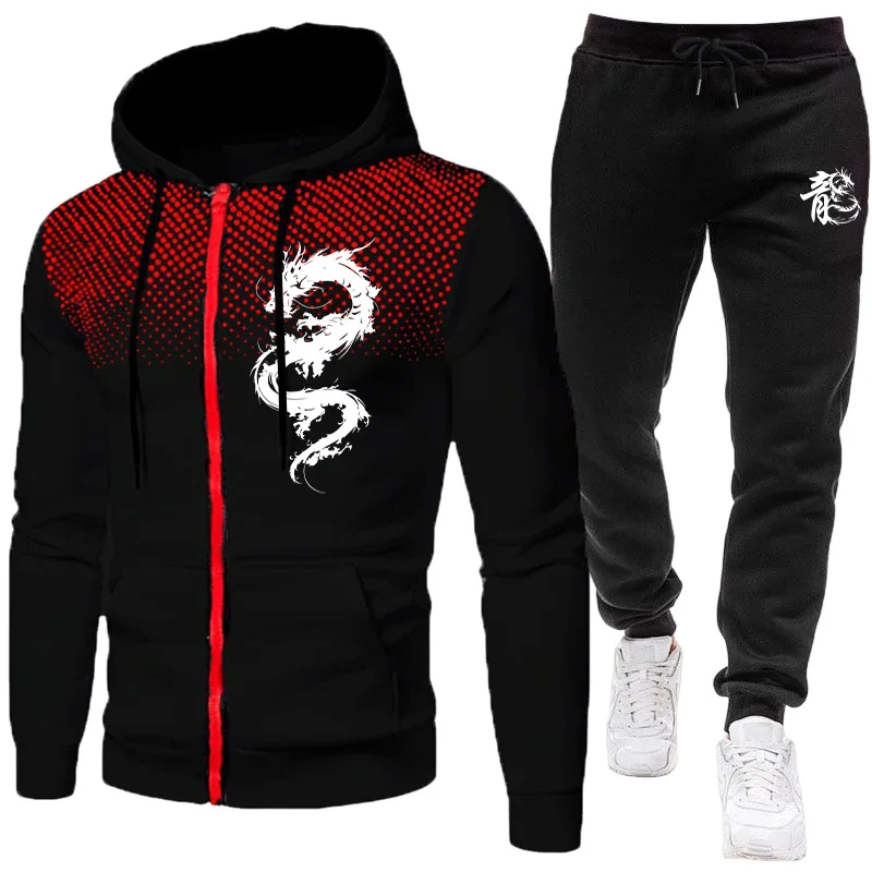 Winter Clothing Patterns - Set da Uomo con Stampa Drago