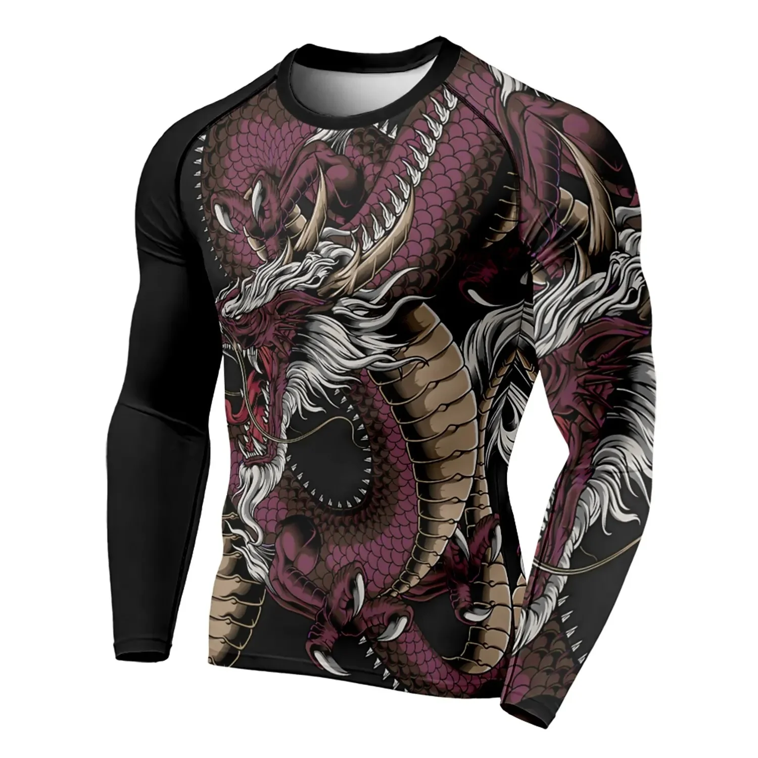 Winter Clothing Patterns - T-shirt a maniche lunghe da uomo,